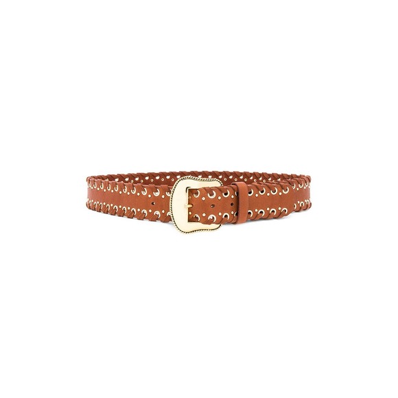 B-Low the Belt Accessories - NWT B-Low the Belt Reese Western Perforated Laced Up Belt Brown Gold Medium